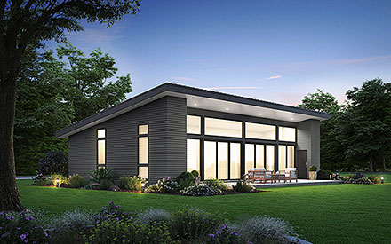 Contemporary Modern Elevation of Plan 83534