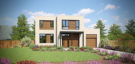Contemporary Modern Elevation of Plan 83536