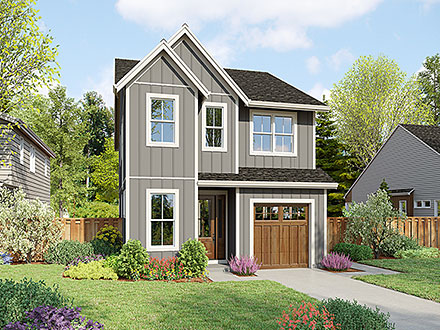 Contemporary Country Farmhouse Elevation of Plan 83597