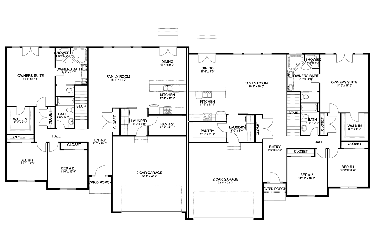 Country Ranch Traditional Level One of Plan 83606