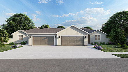 Country Ranch Traditional Elevation of Plan 83620