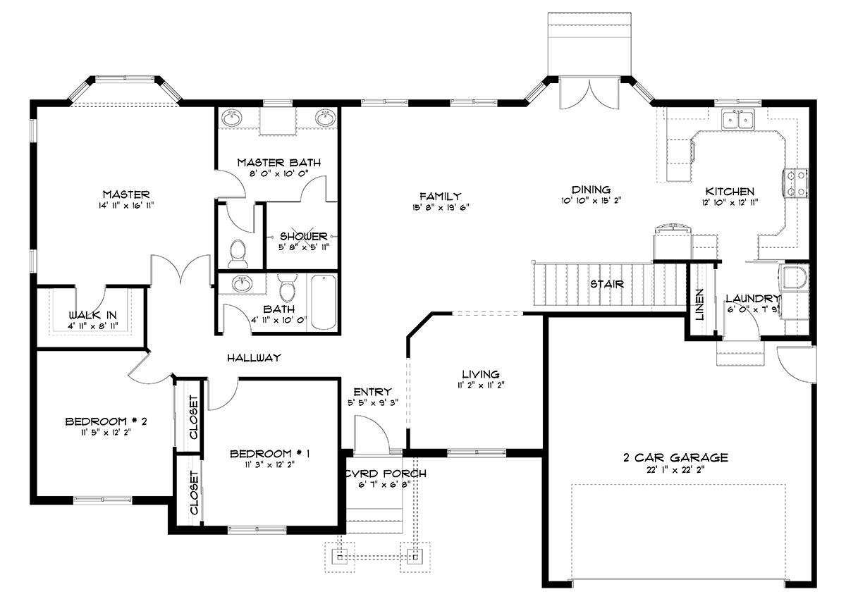 House Plan 83623 Level One