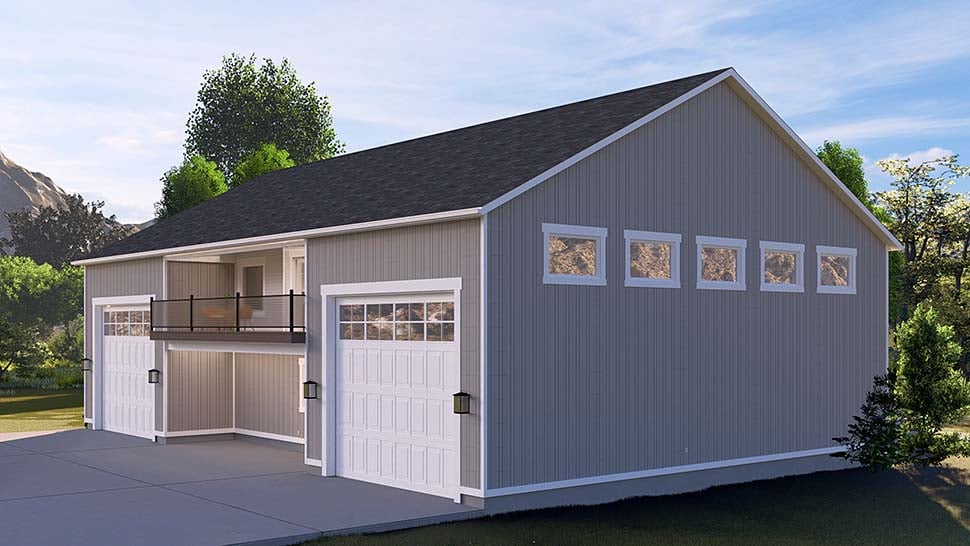 Contemporary, Traditional Plan with 1376 Sq. Ft., 1 Bedrooms, 3 Bathrooms, 5 Car Garage Picture 4