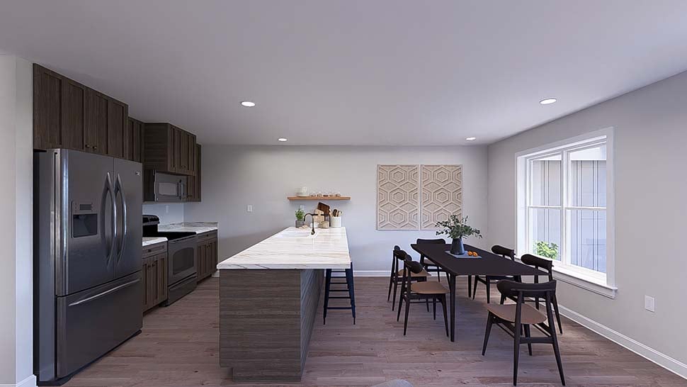 Contemporary, Traditional Plan with 1376 Sq. Ft., 1 Bedrooms, 3 Bathrooms, 5 Car Garage Picture 7