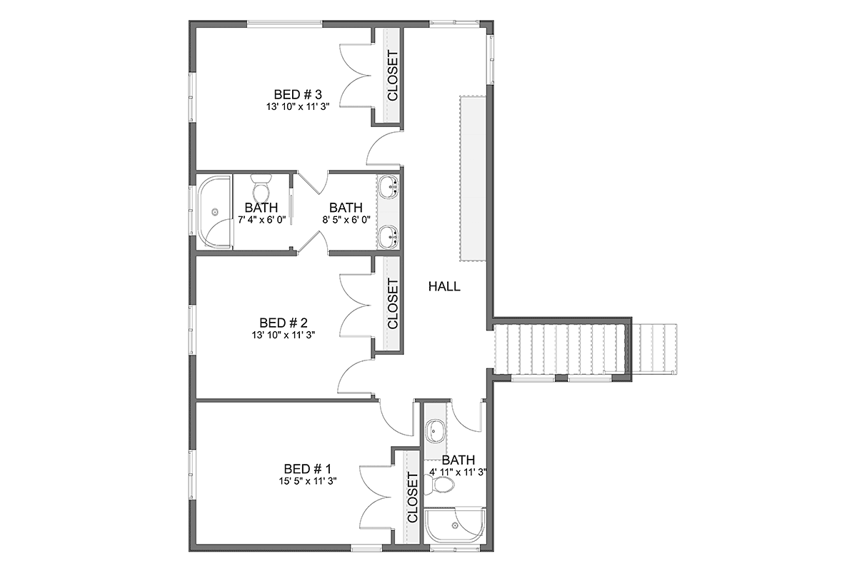 Contemporary Modern Level Two of Plan 83640