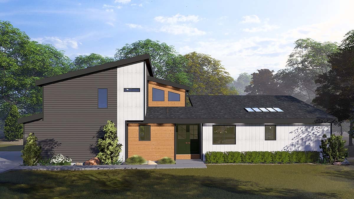 Contemporary, Modern Plan with 2784 Sq. Ft., 4 Bedrooms, 4 Bathrooms, 2 Car Garage Elevation