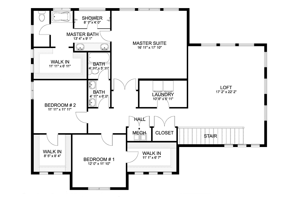 Craftsman Traditional Level Two of Plan 83648