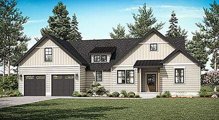 Cottage Craftsman Farmhouse Traditional Elevation of Plan 83800