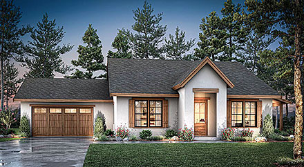 Cottage Ranch Elevation of Plan 83814