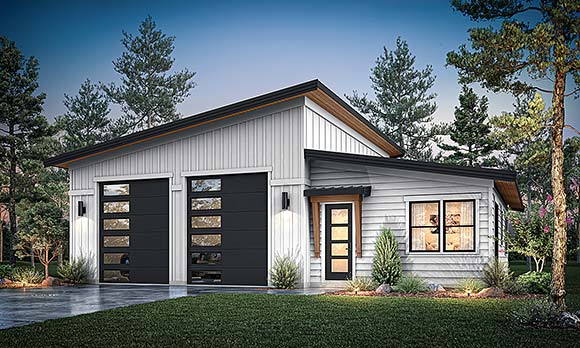 Garage-Living Plan 83823