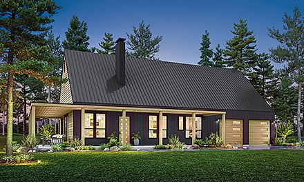 Barndominium Contemporary Elevation of Plan 83824
