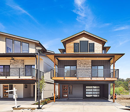 Contemporary Elevation of Plan 83827