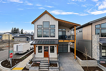 Contemporary Farmhouse Elevation of Plan 83828