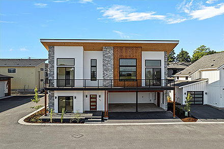 Contemporary Elevation of Plan 83837