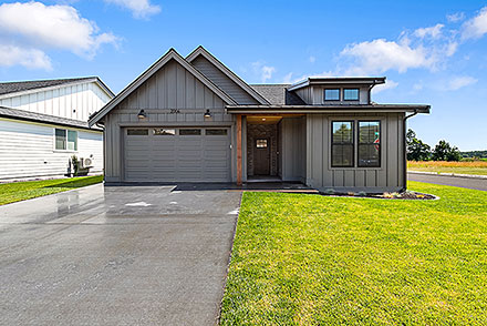 Contemporary Farmhouse Ranch Traditional Elevation of Plan 83841