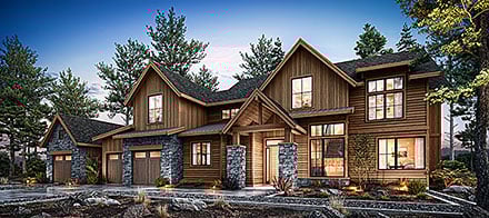 Country Craftsman Farmhouse Elevation of Plan 83842