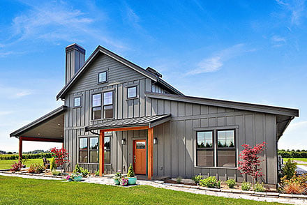 Barndominium Country Farmhouse Elevation of Plan 83859