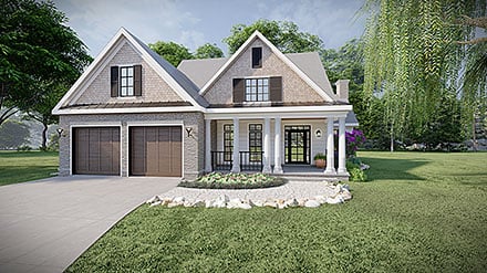 Craftsman Farmhouse Traditional Elevation of Plan 83918