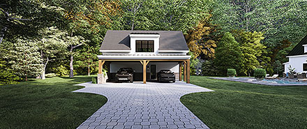 Cottage Craftsman Farmhouse Elevation of Plan 83927