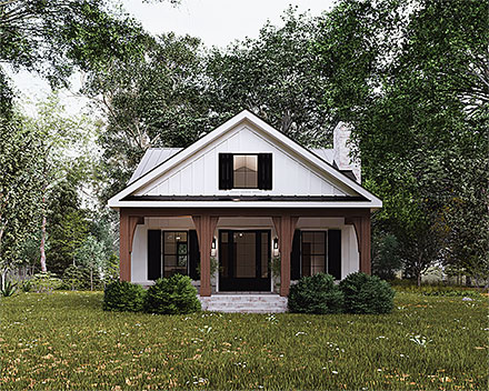Cottage Farmhouse Elevation of Plan 83928