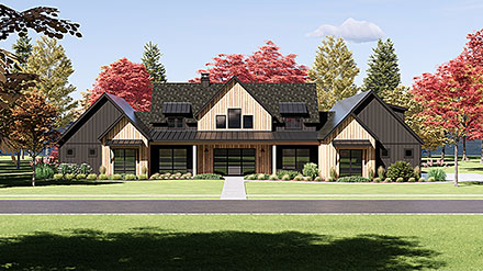 Country Farmhouse Modern Elevation of Plan 84105