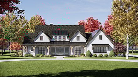Farmhouse Ranch Elevation of Plan 84121