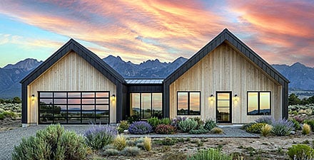 Contemporary Modern Elevation of Plan 84146