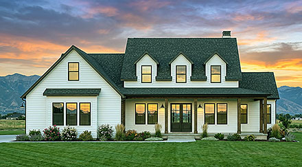 Contemporary Country Craftsman Farmhouse Elevation of Plan 84149