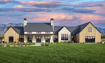 Contemporary Farmhouse Modern New American Elevation of Plan 84150