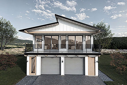 Cottage Country Farmhouse Elevation of Plan 84644