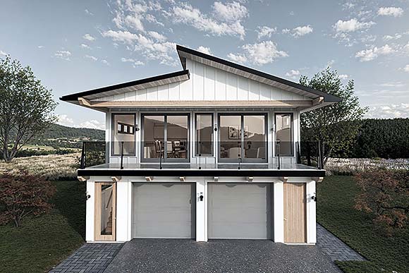 Garage-Living Plan 84644