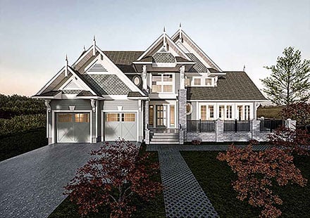 European Victorian Elevation of Plan 84651