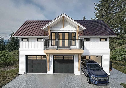 Cabin Cottage Country Craftsman Elevation of Plan 84653
