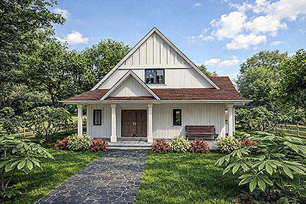 Bungalow Cabin Contemporary Cottage Country Craftsman Farmhouse Elevation of Plan 84659