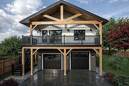 Cottage Country Craftsman Farmhouse Elevation of Plan 84665