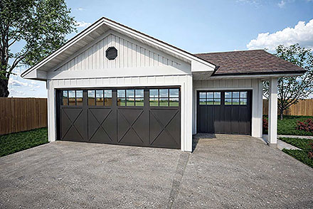 Craftsman Farmhouse Elevation of Plan 84666