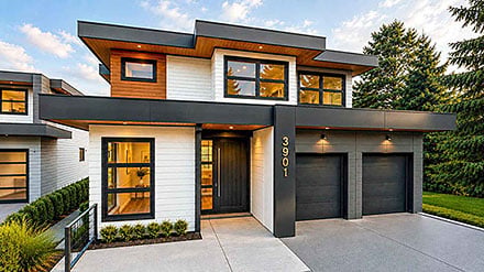 Contemporary European Modern Elevation of Plan 84669
