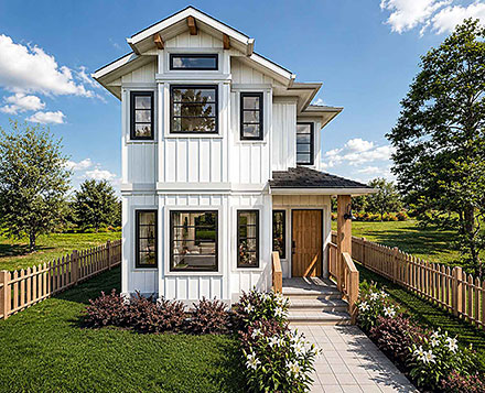 Cottage Country Craftsman Farmhouse Elevation of Plan 84672