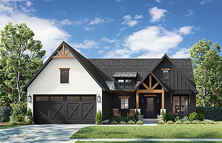 Country, Craftsman, Farmhouse, New American Style House Plan 84706 with 4 Beds, 2 Baths, 2 Car Garage