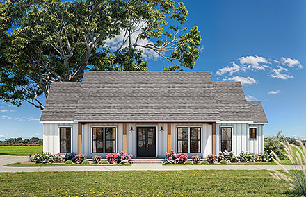 Country Farmhouse Elevation of Plan 84715
