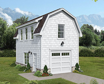 Country Prairie Style Elevation of Plan 84808
