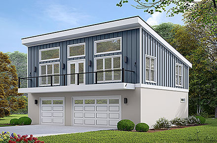 Contemporary Modern Elevation of Plan 84815