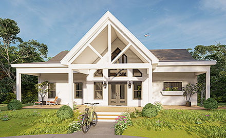 Bungalow, Cabin, Country, Craftsman, Farmhouse, Ranch House Plan 84816 with 3 Beds, 3 Baths