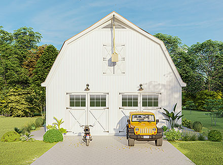 Country Farmhouse Elevation of Plan 84827