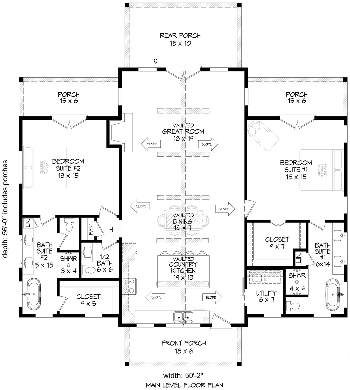 Barndominium Country Farmhouse Level One of Plan 84844