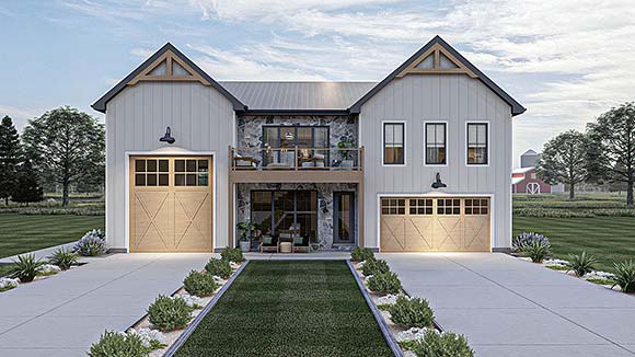 Garage-Living Plan 84998