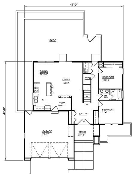 House Plan 85000 First Level Plan