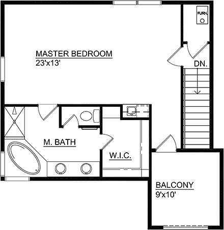 House Plan 85000 Second Level Plan