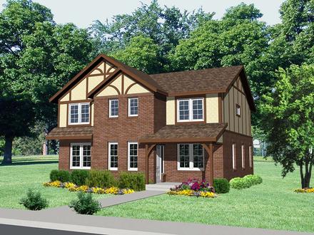 Tudor Elevation of Plan 85002