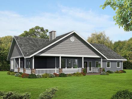 Craftsman Ranch Elevation of Plan 85102